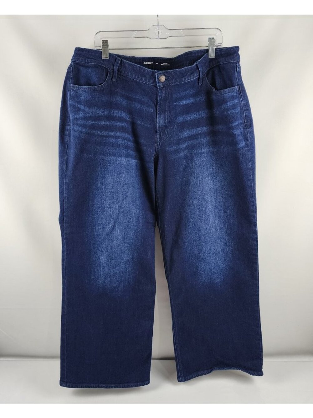 Old Navy Jeans Womens 20 Blue Wow Wide Leg High Rise Denim (40x29)